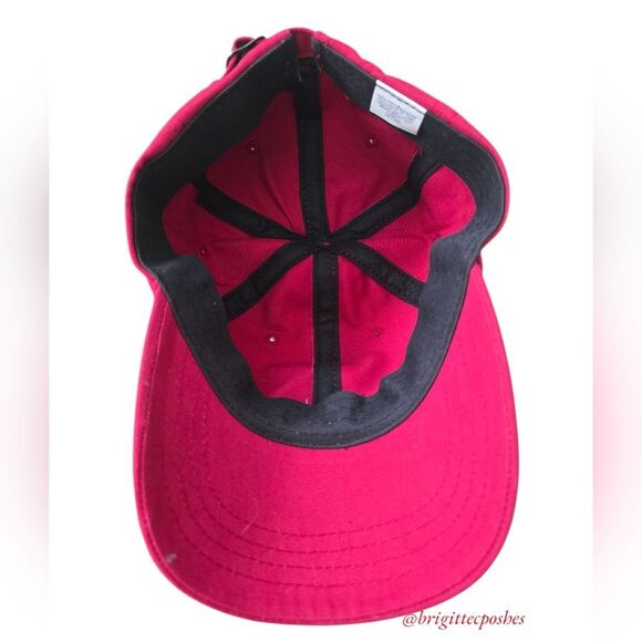 CREW Unisex Adjustable Red Baseball Cap - Picture 5 of 8